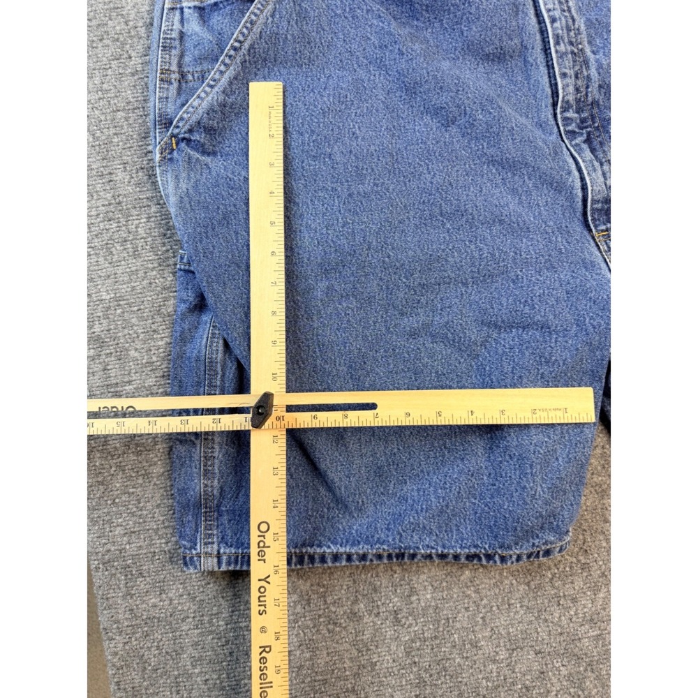 Carhartt Mens 48 Blue Denim Carpenter Shorts B28-DPS Heavyweight Workwear Loose - Picture 2 of 7
